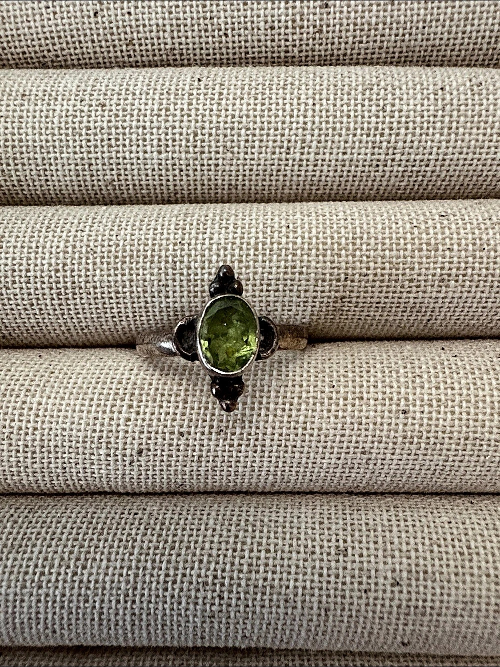 Green Gemstone 925 Sterling Ring